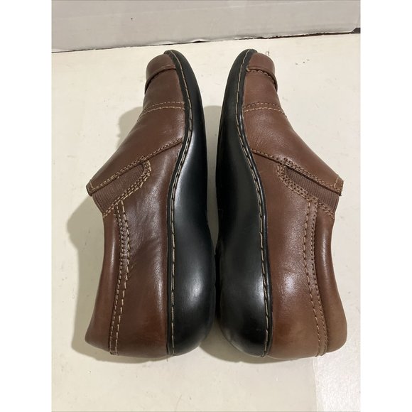 Clarks ASHLAND INDIGO Loafer Women Size 6.5M brown Pewter Leather Slip-On shoe - Picture 6 of 7